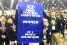 Some of the team holding up our Darwin banner for the divison win